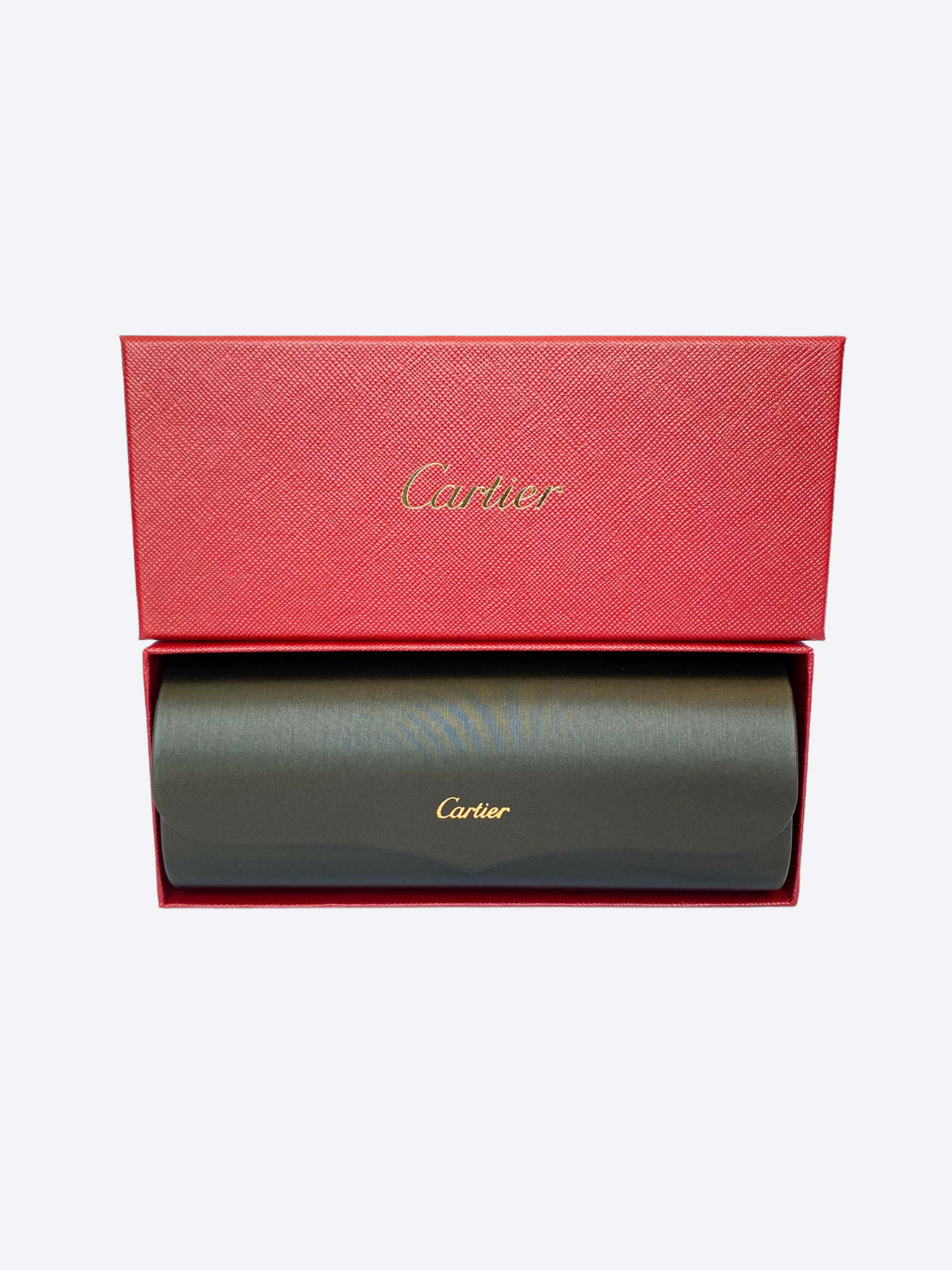 Cartier Green Lens Havana Frame Sunglasses for Men & Women - Luxury Designer Shades for Beach, Driving & Outdoor Fashion