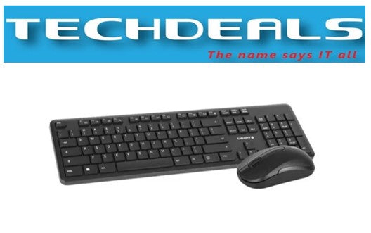Cherry DW2300 Wireless Keyboard and Mouse Combo - Silent Click, Ergonomic Design for Office, Gaming & Home Use