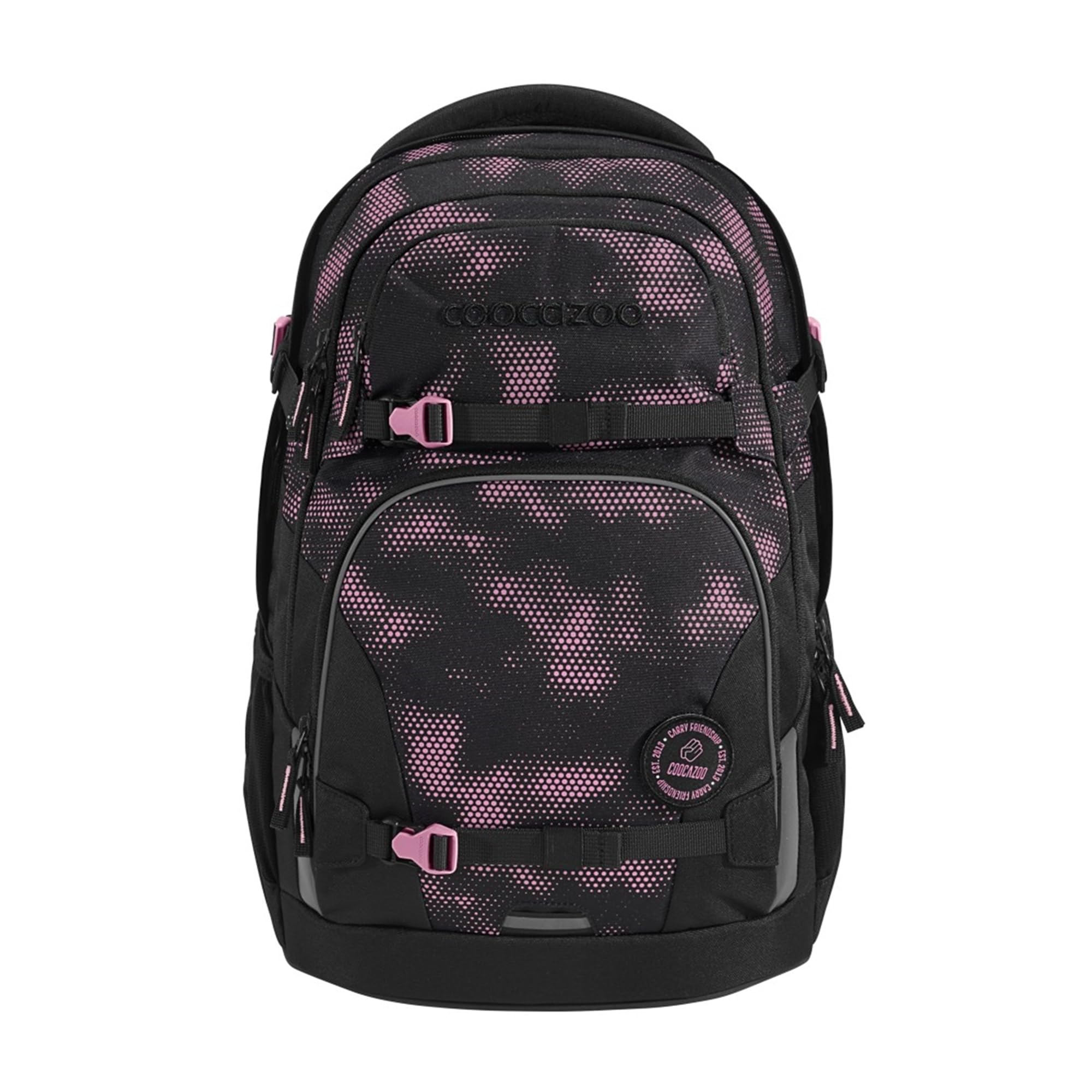 Coocazoo Porter Backpack for Women - Waterproof Travel Backpack with USB Charging Port, Pink Illusion Design | Perfect for Commuting, College, Business Trips & Outdoor Adventures