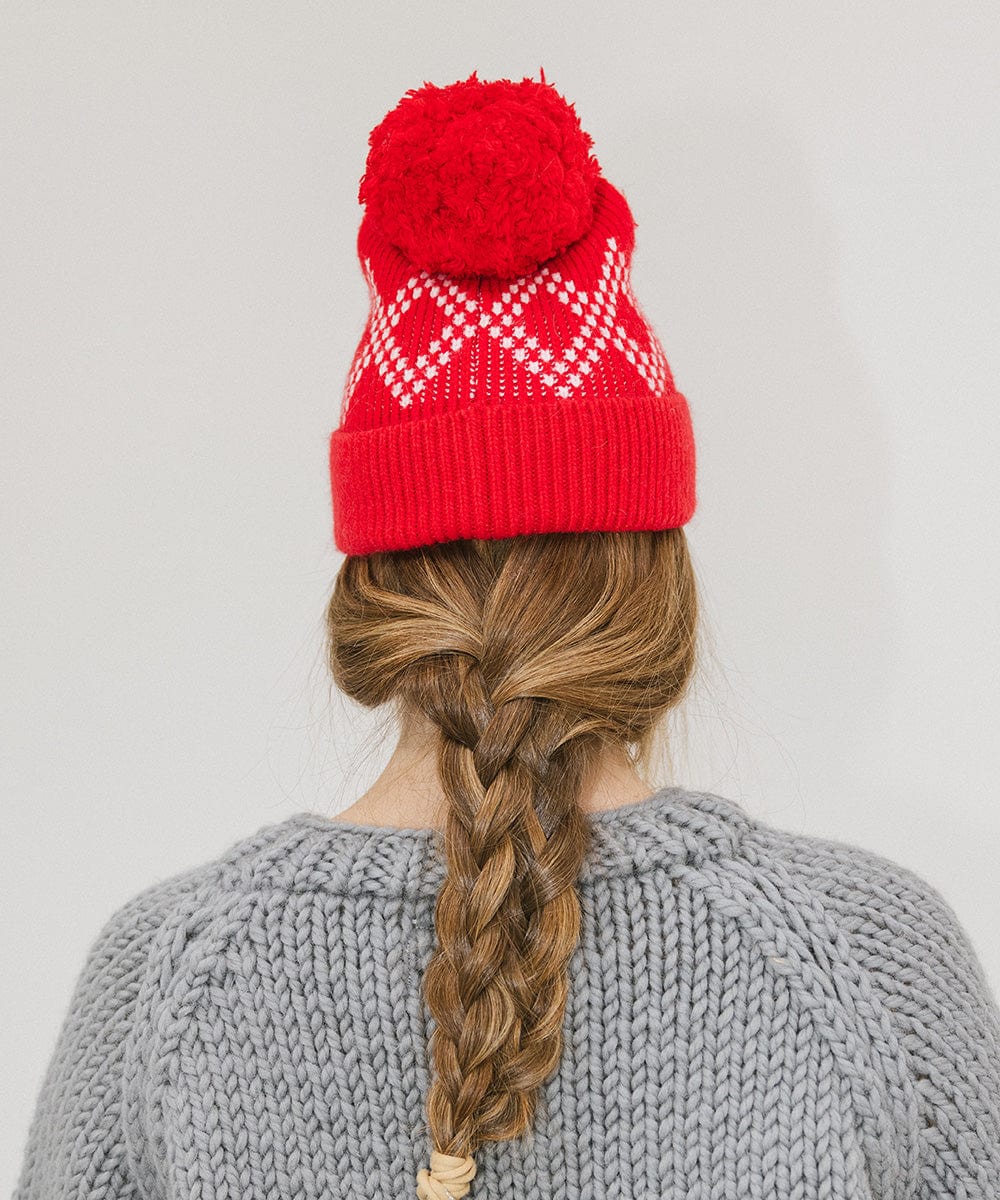Elio Pom Beanie - Warm Winter Knit Hat with Faux Fur Pom for Men & Women - Perfect for Skiing, Snowboarding & Outdoor Activities