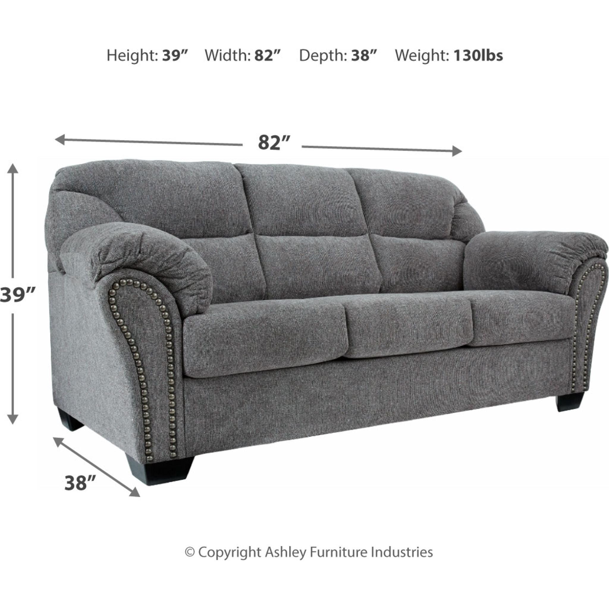 Allmaxx Modern Sofa in Pewter Gray - Stylish and Comfortable Living Room Furniture for Small Spaces and Apartments