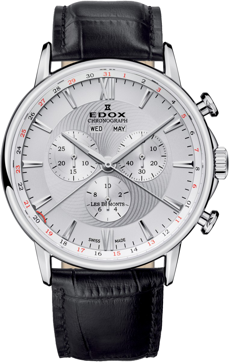 Edox Les Bemonts Chronograph Men's Watch 10501-3-AIN - Swiss Automatic Movement, Stainless Steel Case, Date Display - Perfect for Business, Casual & Special Occasions