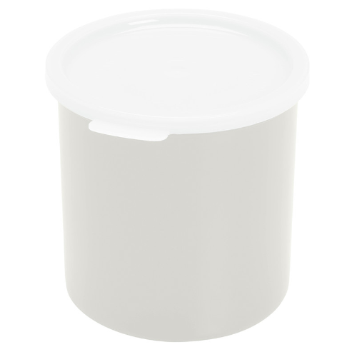 Cambro CP12148 1.2 Quart White Salad Crock with Lid - Perfect for Restaurants, Catering & Food Storage | Durable Plastic Food Container for Serving Salads, Sides & Cold Dishes