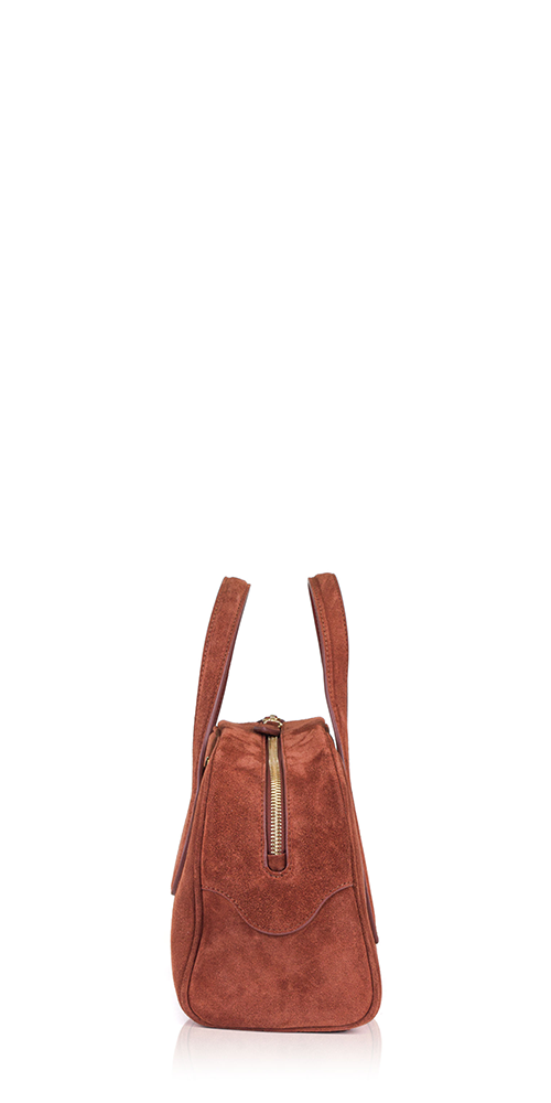 Stylish Rust Suede Mini Bowling Bag - Compact & Durable for Bowling Enthusiasts | Perfect for League Games, Practice Sessions & Casual Outings
