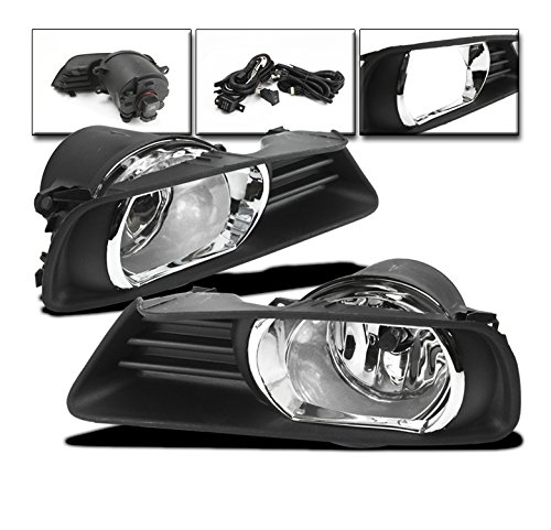 2007-2009 Toyota Camry Front Bumper Chrome Fog Lights with Bezels - Durable Driving Lights for Night Visibility & Style Enhancement | Perfect for Foggy Conditions, Off-Roading & Custom Car Upgrades
