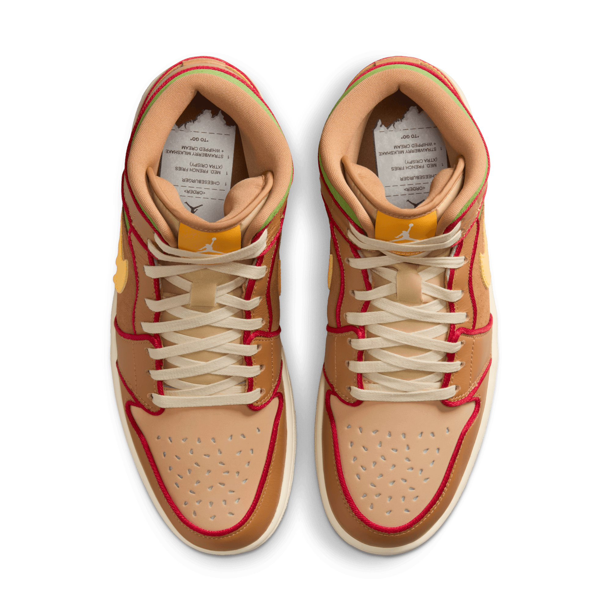 AIR JORDAN 1 MID SE CHEESEBURGER Sneakers - Men's Basketball Shoes with Retro Style & Comfortable Cushioning - Perfect for Streetwear, Casual Outfits & Sneaker Collectors