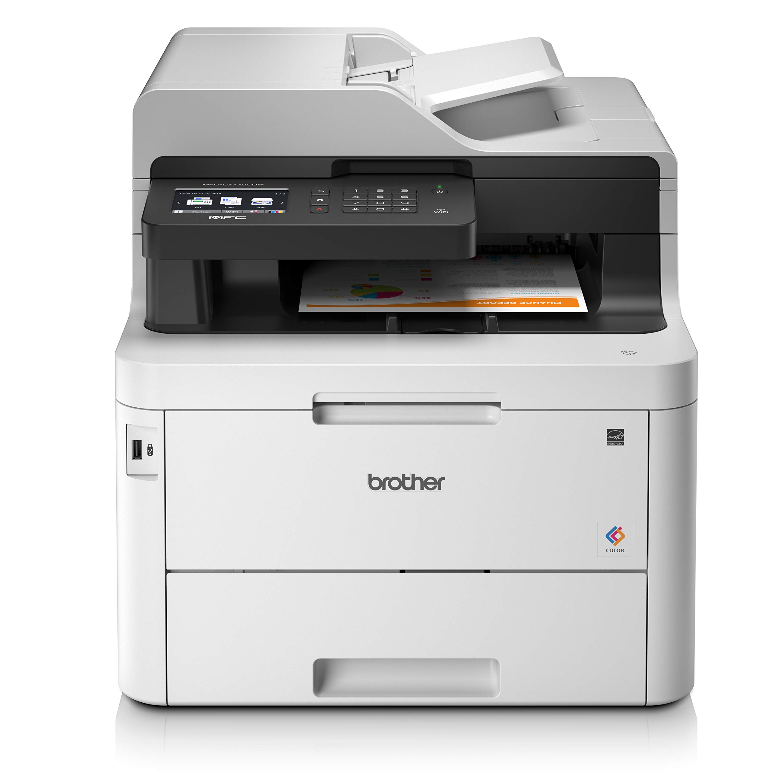 Brother MFC-L3770CDW Wireless Color Laser Printer - A4 Printing, Copying, Scanning & Fax with Automatic Duplex (Ideal for Home Office & Small Business Productivity)