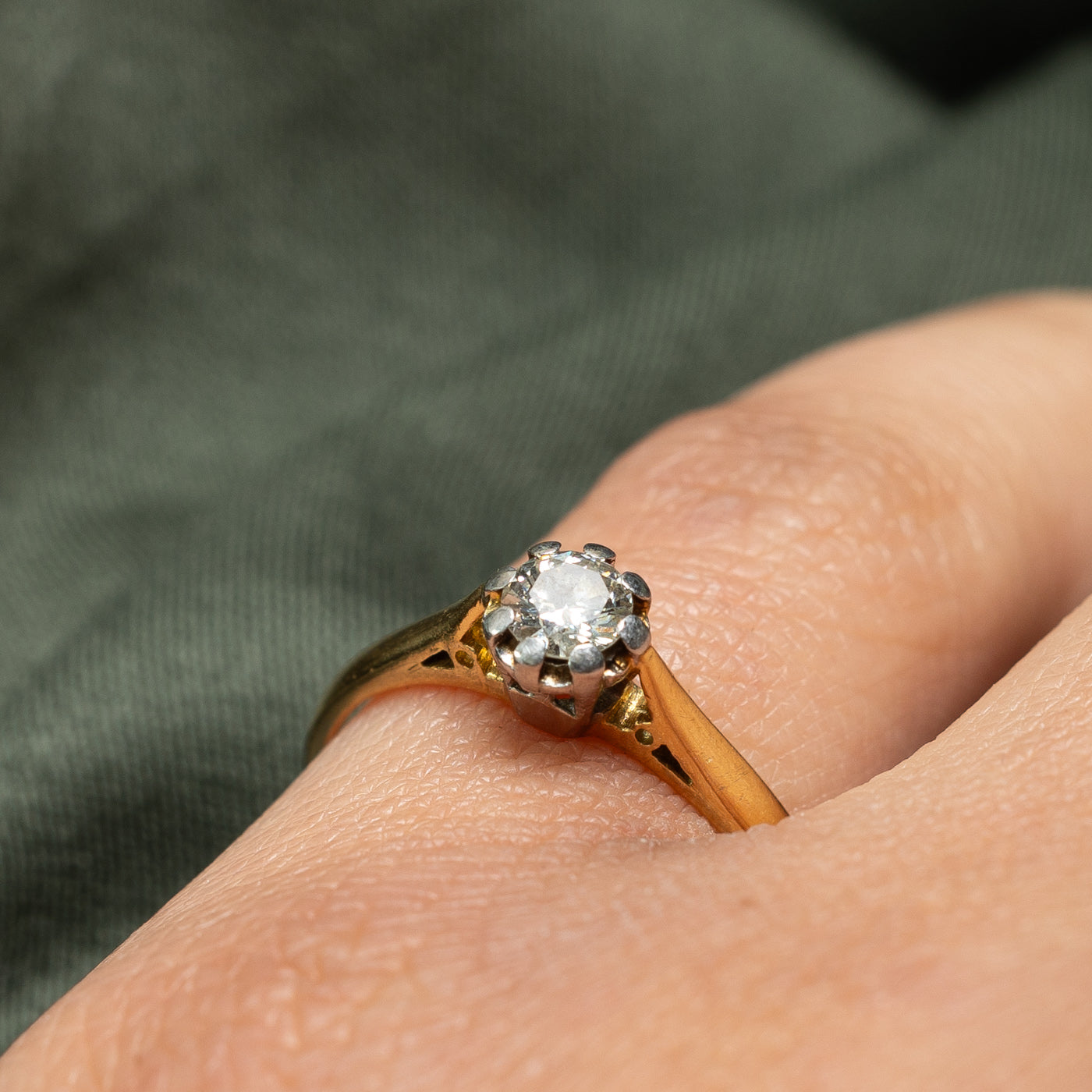 0.25ct Solitaire High Set Diamond Engagement Ring - Size 4.5 | Elegant Wedding Band, Anniversary Gift for Her | Perfect for Proposals & Special Occasions