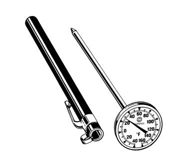 Comark T220AK Stainless Steel Pocket Thermometer - 1 Dial with 5