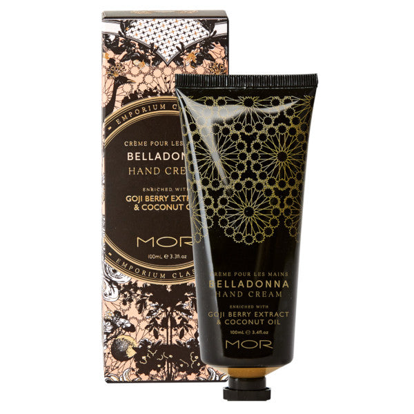 MOR Hand Cream Belladonna Scent 100ml - Luxurious Moisturizing Hand Care for Dry Skin - Perfect for Home, Office & Travel Use
