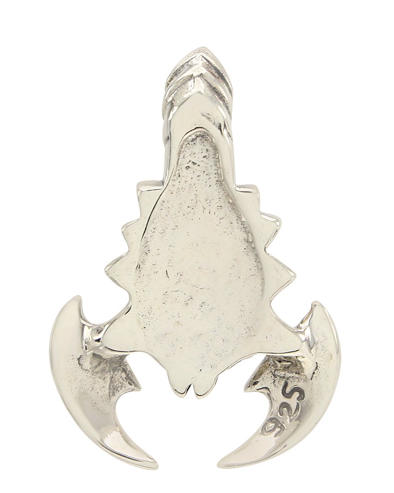 Gothic Scorpion Simulated Ruby Biker Punk Pendant Necklace - Unisex Sterling Silver Jewelry for Men & Women - Perfect for Rock Concerts, Motorcycle Rides & Father's Day Gifts