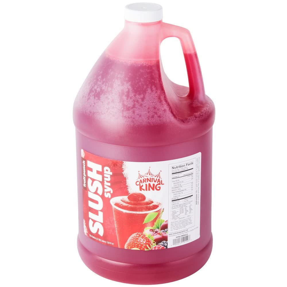 TableTop King 1 Gallon Fruit Punch Slushy Syrup - Sweet & Tangy Concentrate for Snow Cone Machines, Slushies & Frozen Drinks - Perfect for Parties, Carnivals & Summer Treats