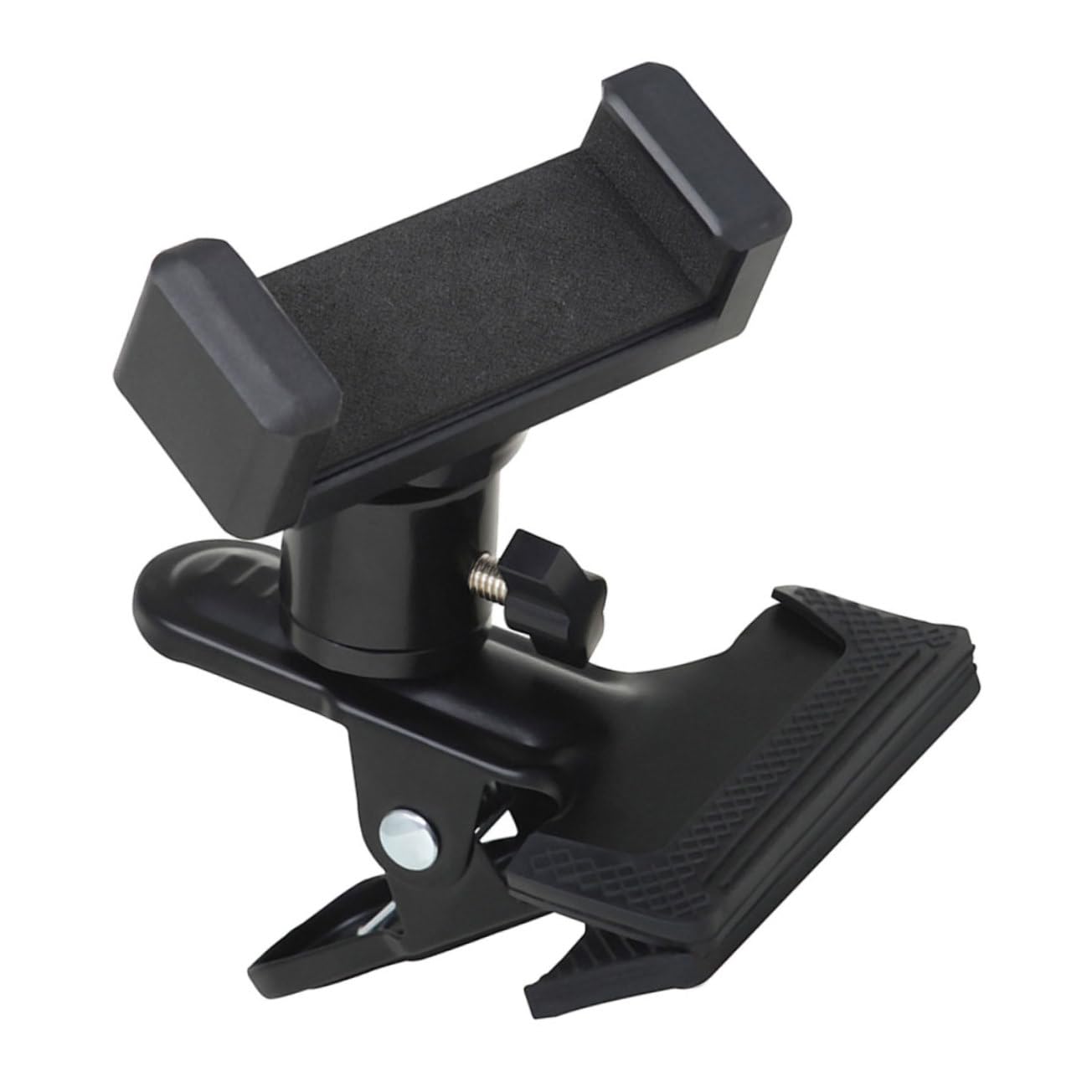 MILISTEN Adjustable Microphone Stand with Phone Camera Clamp - Universal Guitar Phone Holder & Broadcast Bracket - 360° Rotating Plastic Clip for Live Streaming, Music Recording & Video Shooting
