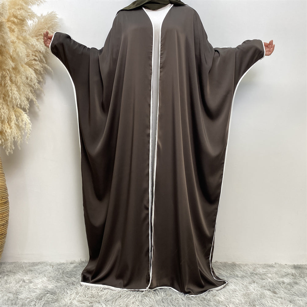 Elegant Bisht 2-Piece Abaya Set in Ash Gray - Modest Islamic Prayer Dress for Women | Perfect for Eid, Ramadan & Special Occasions