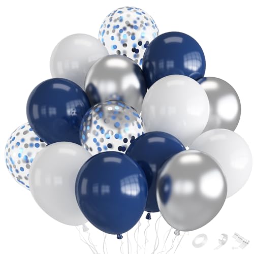 Navy Blue Silver