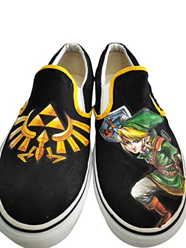 **Anime Slip-On Sneakers - Hand Painted Canvas Shoes for Casual Wear & Cosplay | Lightweight & Comfortable for Daily Use**