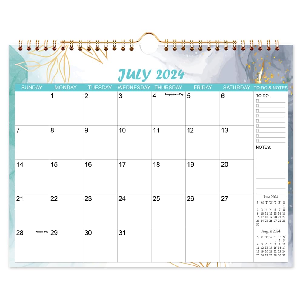 2024-2025 Wall Calendar | July 2024 - December 2025 Monthly Planner | 18-Month Watercolor Design | Thick Paper 11.5