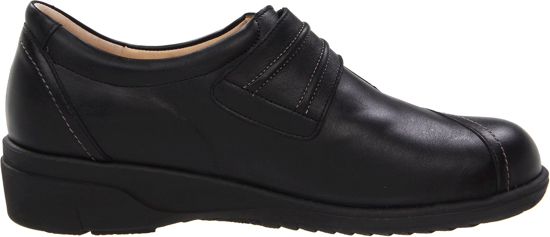 Finn Comfort Women's Galway-2188 Comfortable Walking Shoes - Black Leather Slip-Ons for Women - UK 8.5 (US Women's 11) - Perfect for Travel, Work & Everyday Wear