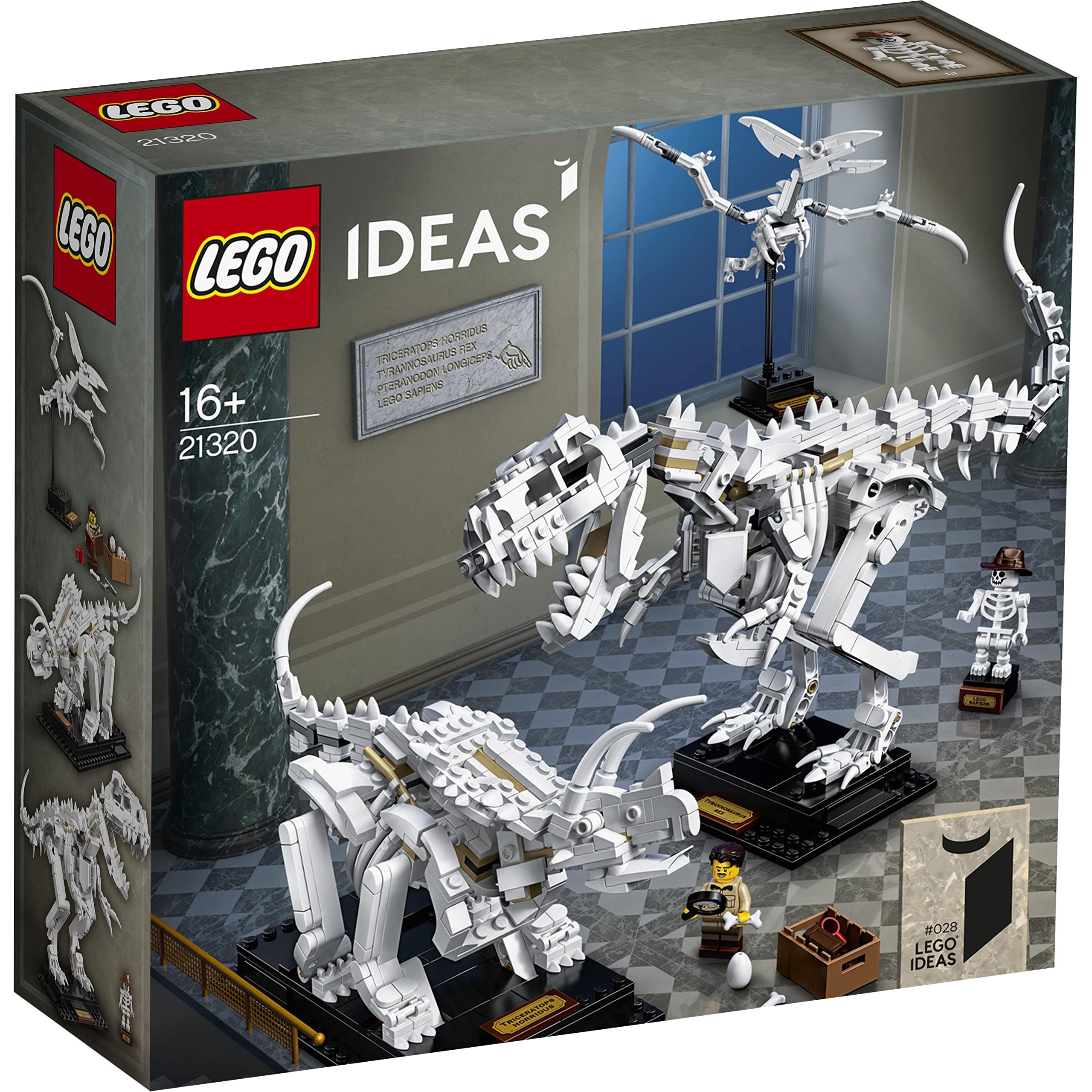 LEGO Ideas 21320 Dinosaur Fossils Building Toy Set - 910 Pieces STEM Educational Construction Kit for Adults & Kids Age 16+ - Perfect for Dinosaur Enthusiasts, Home Decor & Creative Play