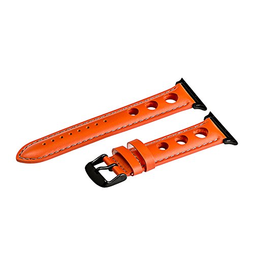 Orange & Grey Smooth 3 Hole Bands / Black Hardware