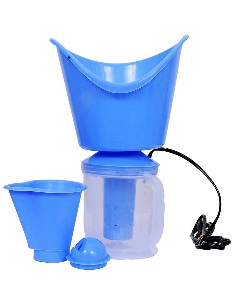 Heryla Creation 3-in-1 Face, Nose & Cough Steamer - Plastic Steam Vaporizer with Nozzle Inhaler - Facial Steamer Machine for Adults & Kids (Multicolor) - Perfect for Cold Relief, Sinus Congestion & Skincare at Home