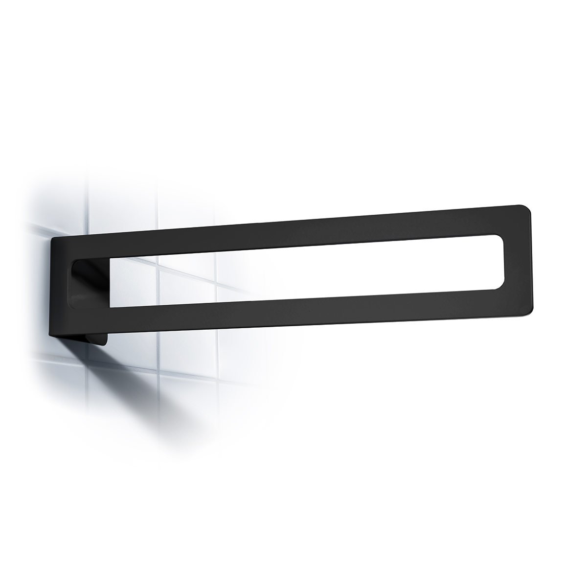 Premium Black Towel Holder - 903 A Radius Towel Rail for Bathroom & Kitchen - Durable Stainless Steel Wall Mounted Towel Rack for Spa, Gym, or Home Decor