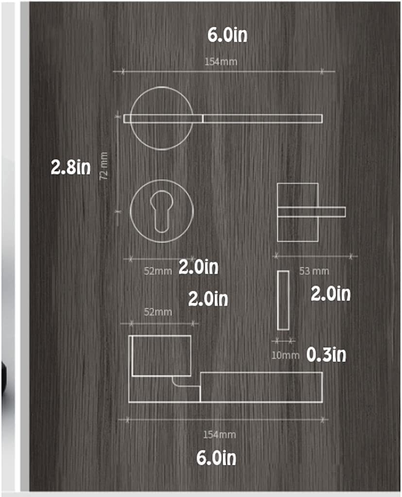 Silent Magnetic Door Lock with Key - Pure Copper Core Lever Handle for Home, Hotel & Office - Noise-Free & Secure Entry Solution