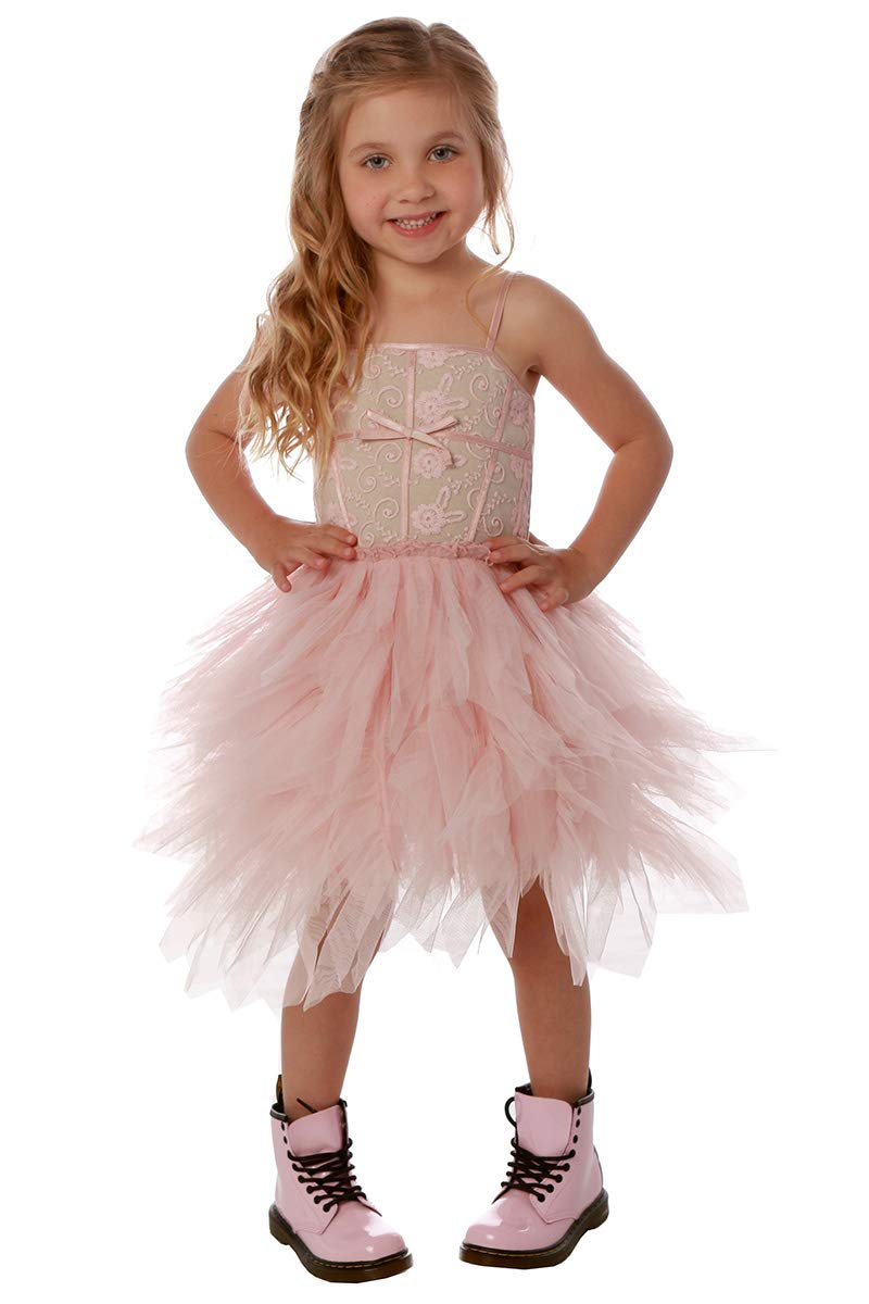 Heavenly Pink Lace Emma Dress for Women - Elegant Couture FH1805 Formal Gown for Weddings, Prom & Special Occasions
