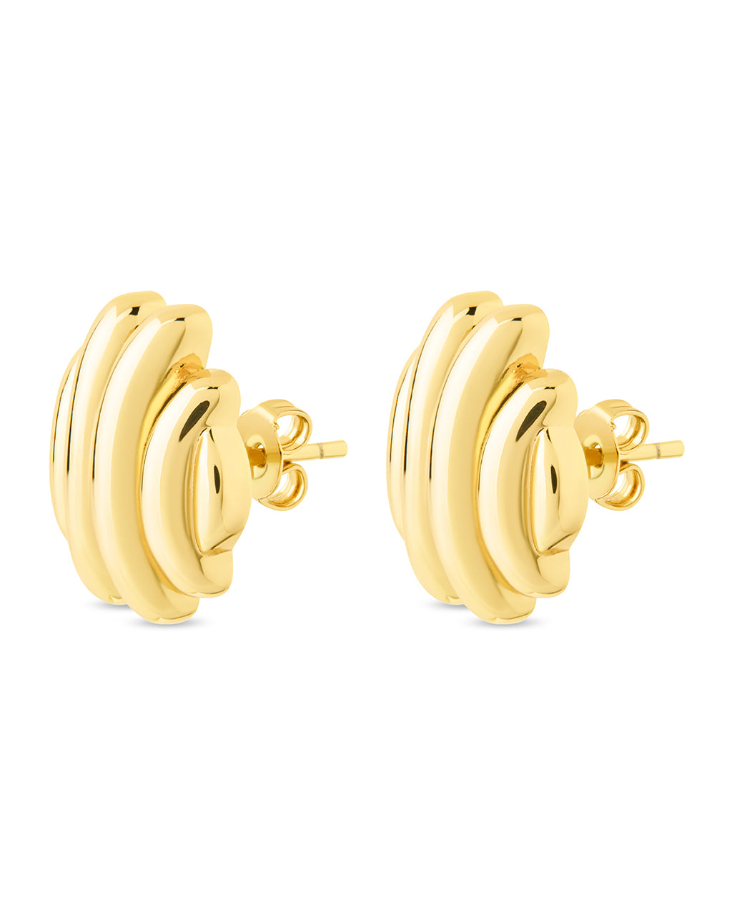 Rudy Textured Studs Earrings for Women - Trendy Punk Gothic Jewelry for Parties, Concerts & Everyday Wear