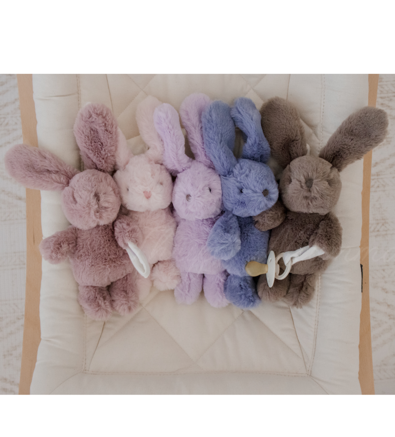 Soft Bunny Plush Toy & Pacifier Holder - Cute Stuffed Animal for Babies & Toddlers - Perfect for Nursery Decor, Baby Shower Gifts, and Soothing Teething Infants