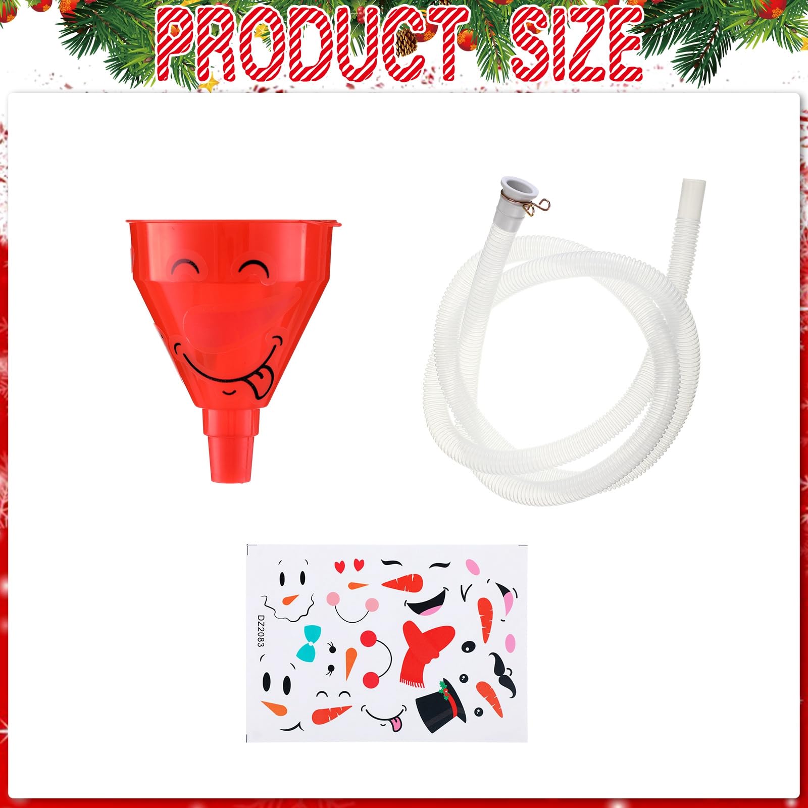 Nuogo 63 Inch Christmas Tree Watering Funnel with Tube & Sticker - Long Tree Watering Spout for Large Indoor/Outdoor Plants | Perfect for Xmas Trees, Oil Transfer & Gardening