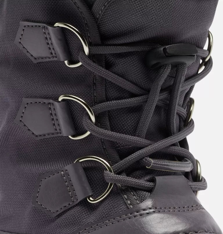 Sorel Pulse Black Nylon Yoot Pac Youth Boots - Waterproof Winter Snow Boots for Kids & Teens - Perfect for School, Outdoor Play & Cold Weather Adventures