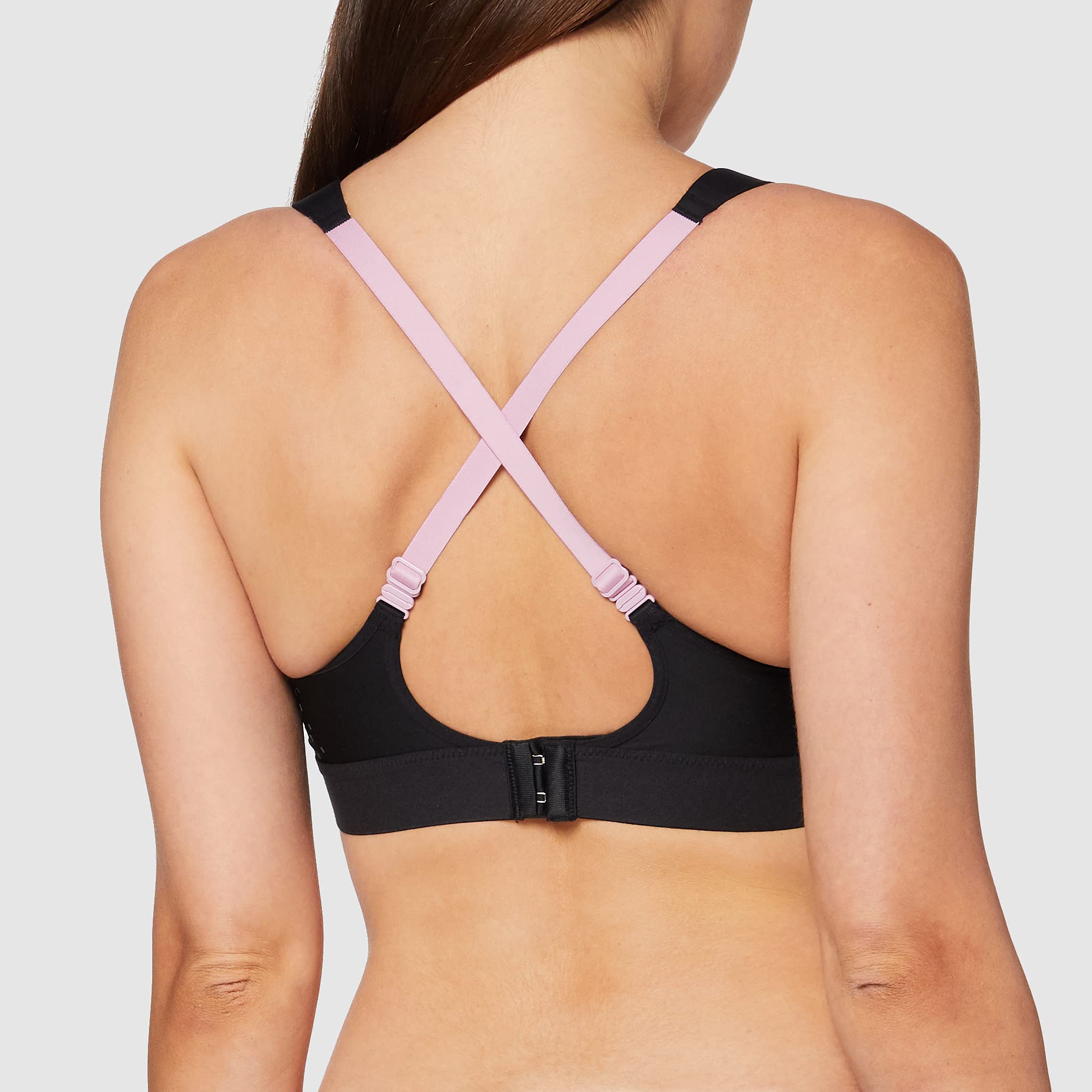 Triumph Triaction Hybrid Lite P Padded Non-Wired Sports Bra - Breathable Support for Running, Yoga & Gym Workouts - Black (0004) 38A CS