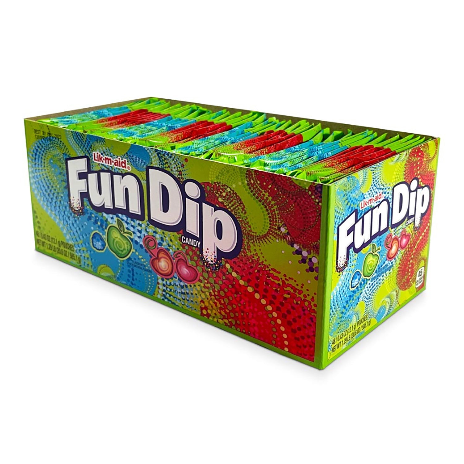 Ferrara Fun Dip Small Candy - 0.43oz Packs, 48 Count Bulk Box - Perfect for Halloween, Birthday Parties & School Events