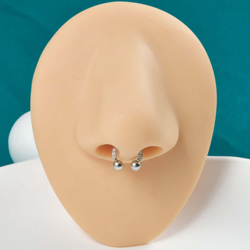 16G U-Shaped Nose Ring & Ear Bone Ring - Surgical Steel Body Jewelry | DL5161 for Cartilage Piercing & Septum Nose Rings