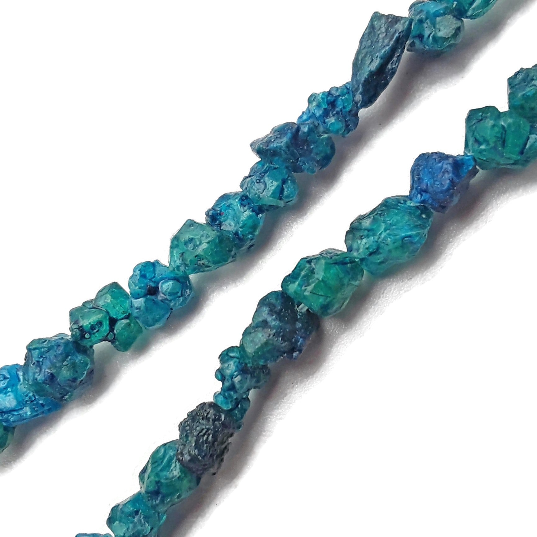 Natural Garnet Rough Pebble Nugget Beads - 6-7mm Red/Green/Blue Gemstone Beads - 15.5 Inch Strand for Jewelry Making, DIY Crafts, Healing Crystals & Home Decor