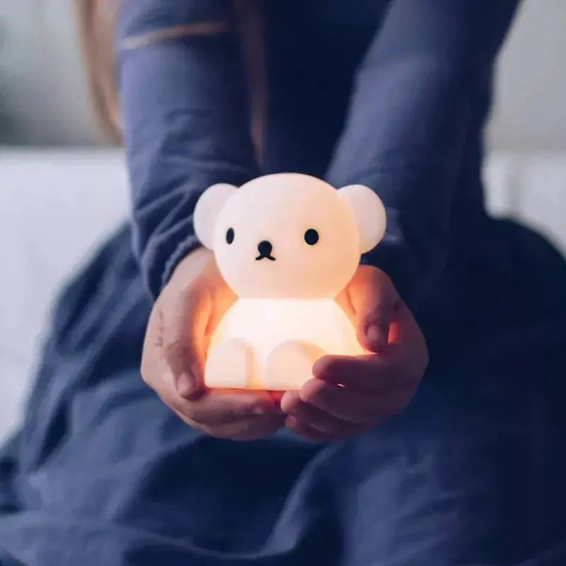 Boris the Bear Plush Toy - Cute & Soft Stuffed Animal Bundle with LED Lights | Perfect for Kids' Bedroom Decor, Nursery Night Light, and Gift Ideas