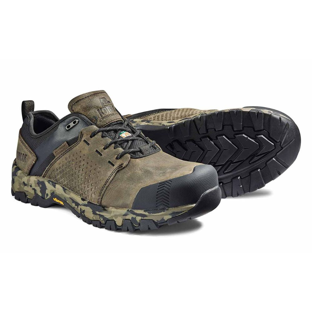 Kodiak Quest Bound Low Men's Waterproof Composite Toe Work Boots - Camouflage Design | Slip Resistant & Safety Toe for Construction, Hiking & Outdoor Work