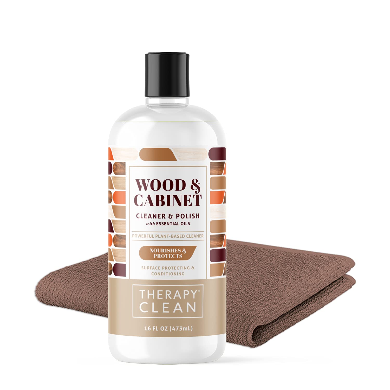 16 oz Therapy Furniture Polish & Wood Cleaner Kit - Restores Cabinets, Tables & Wood Surfaces | Perfect for Home, Office & Antique Furniture Care