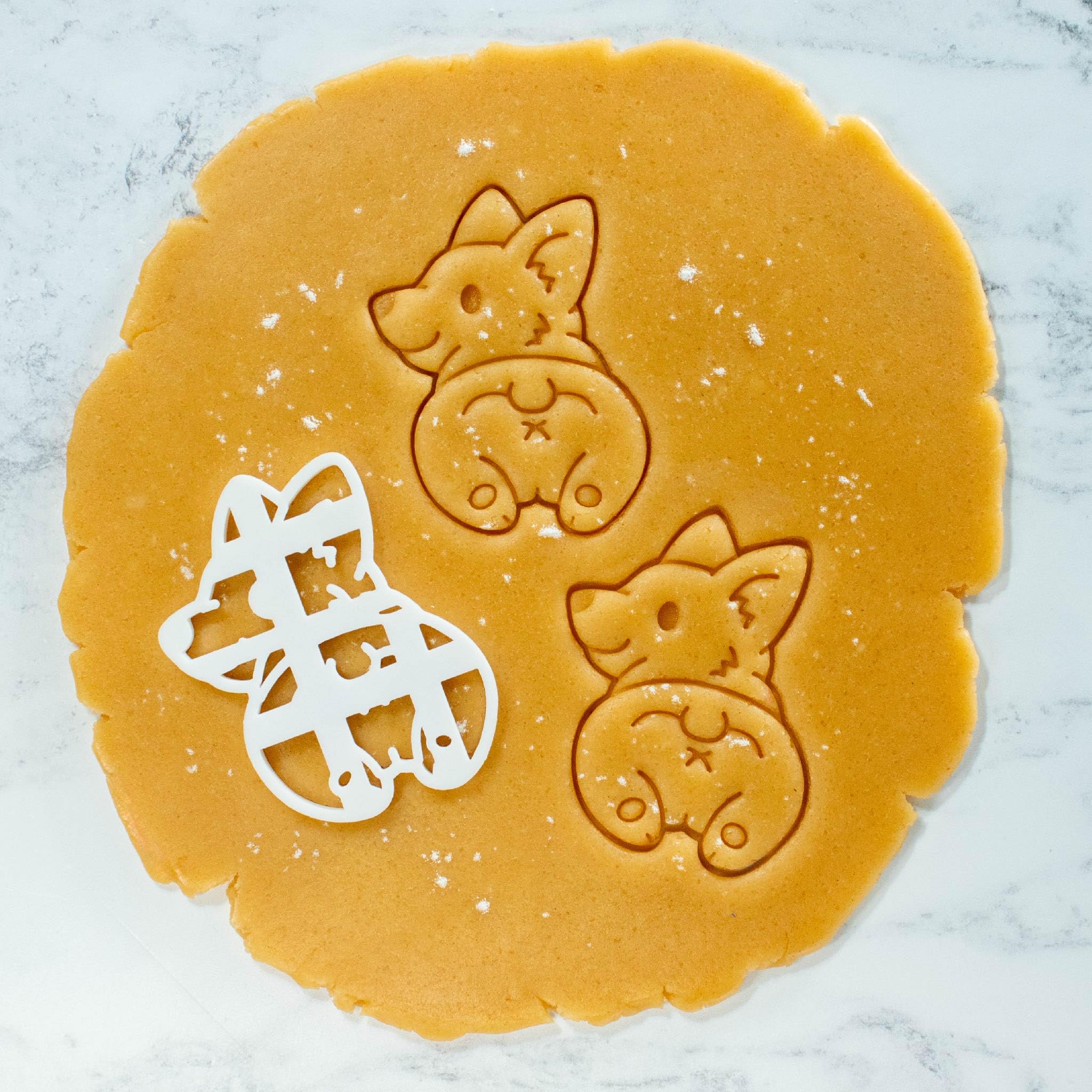 Corgi Butt Cookie Cutter - 1 Piece Stainless Steel Dog Bone Pastry Mold for Baking, DIY Cookies, Cupcake Decorations - Perfect for Dog Lovers, Birthday Parties, and Holiday Treats