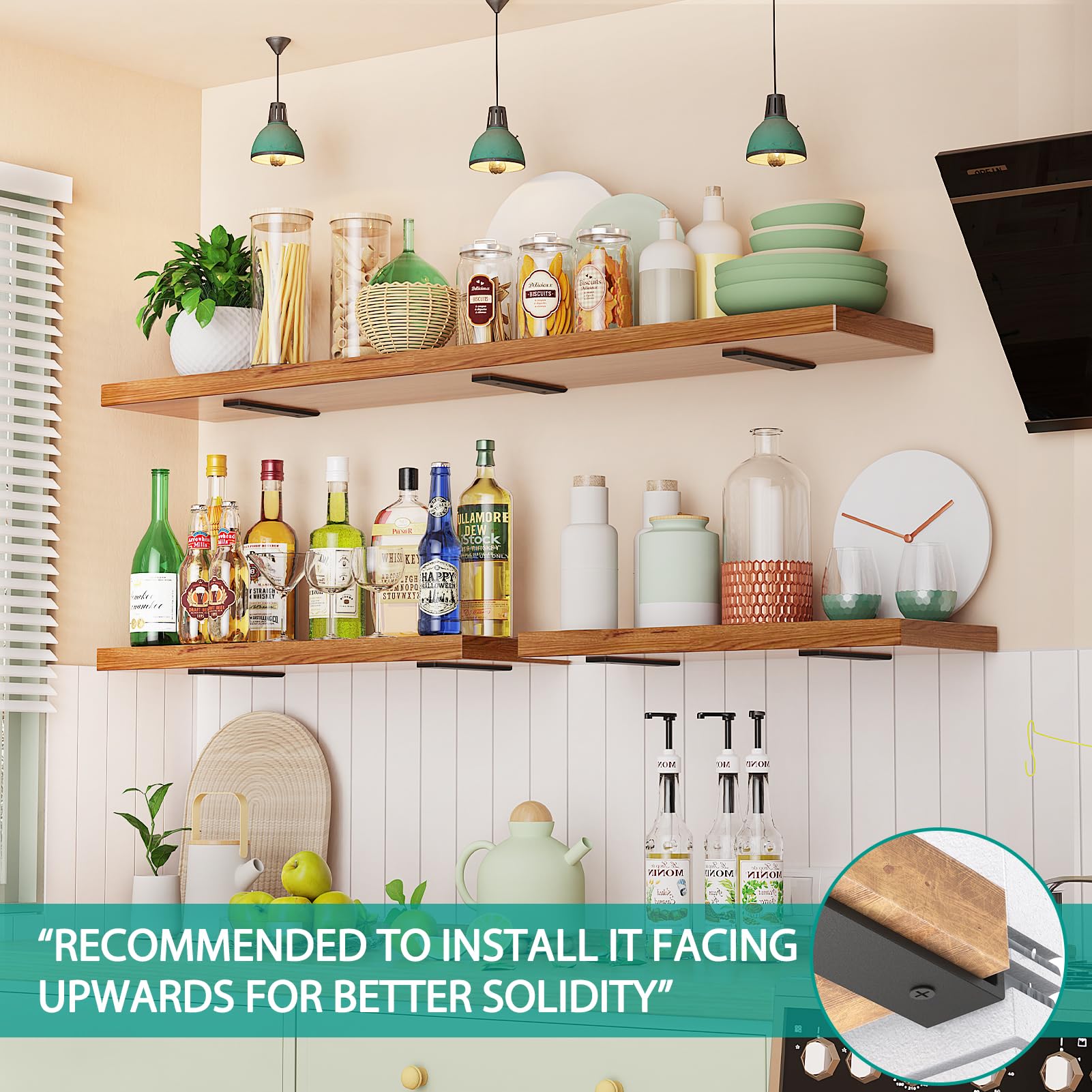 WELDUN Heavy Duty L Shelf Brackets - 4 Pack, 15 cm Wall Mounted Shelving Supports with 70 kg Load Capacity - Perfect for Kitchen, Bathroom & Garage Storage