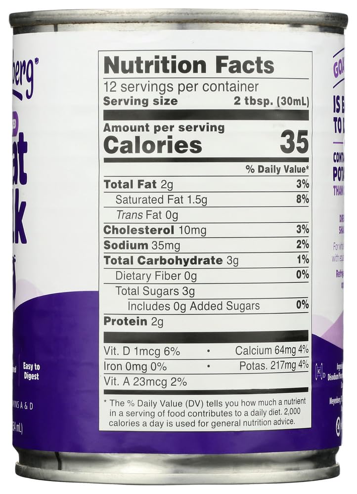 Buy Meyenberg Evaporated Goat Milk - 12Oz Cans (Pack of 36) | Shelf-Stable Dairy Alternative for Baking, Coffee & Cooking | Lactose-Free Milk Substitute