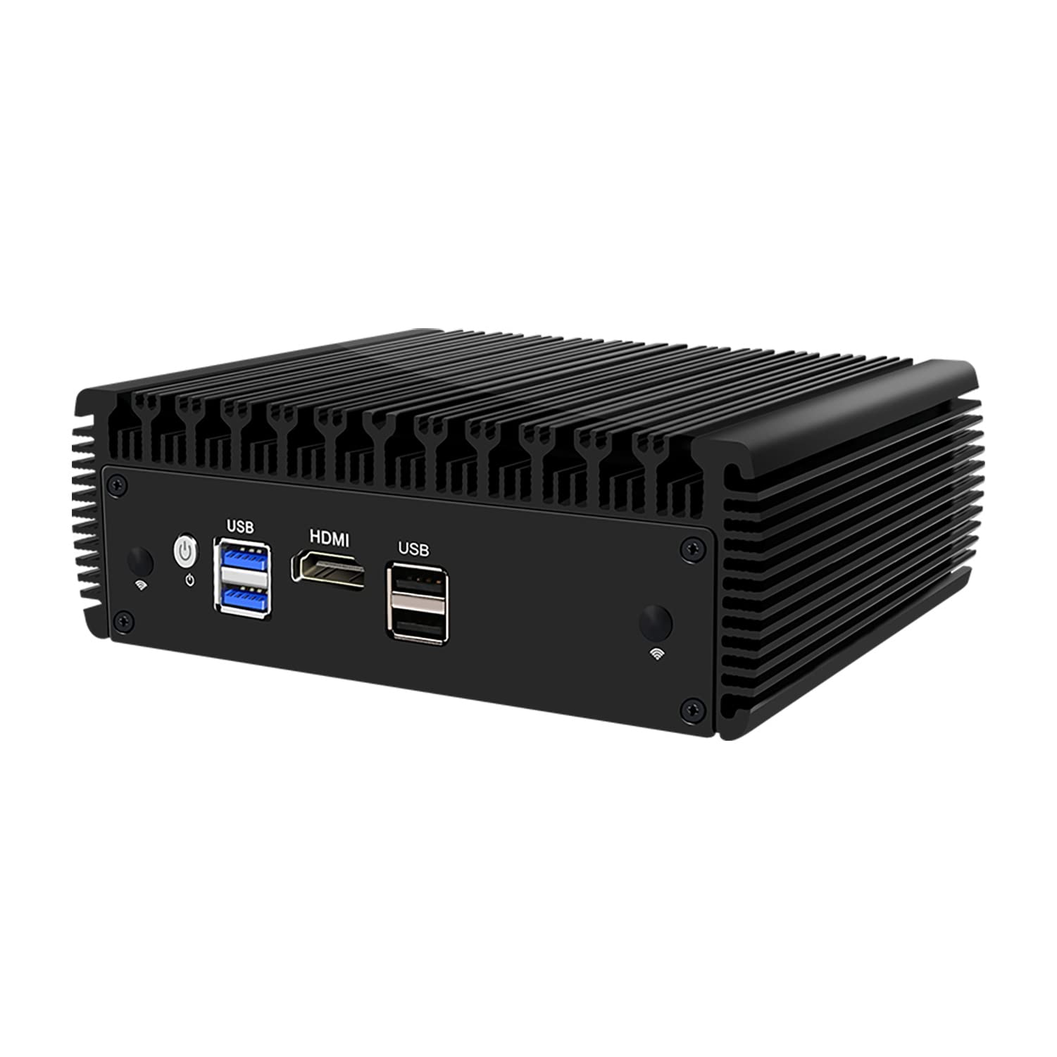 Micro Firewall Appliance Mini PC - Intel N5105, 8GB RAM, 512GB SSD, 4x 2.5GbE LAN Ports, AES-NI, SIM Slot | OPNsense & Untangle VPN Router | Perfect for Home Office Network Security & Small Business Firewall Solutions