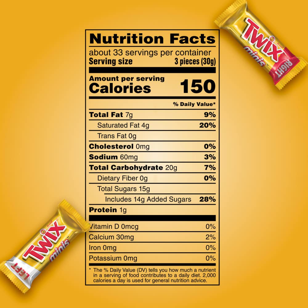 TWIX Chocolate Candy Bars Minis - 35.6 oz Bag (95 Pieces) | Caramel & Cookie Chocolate Bites | Perfect for Halloween, Party Favors & Office Snacks