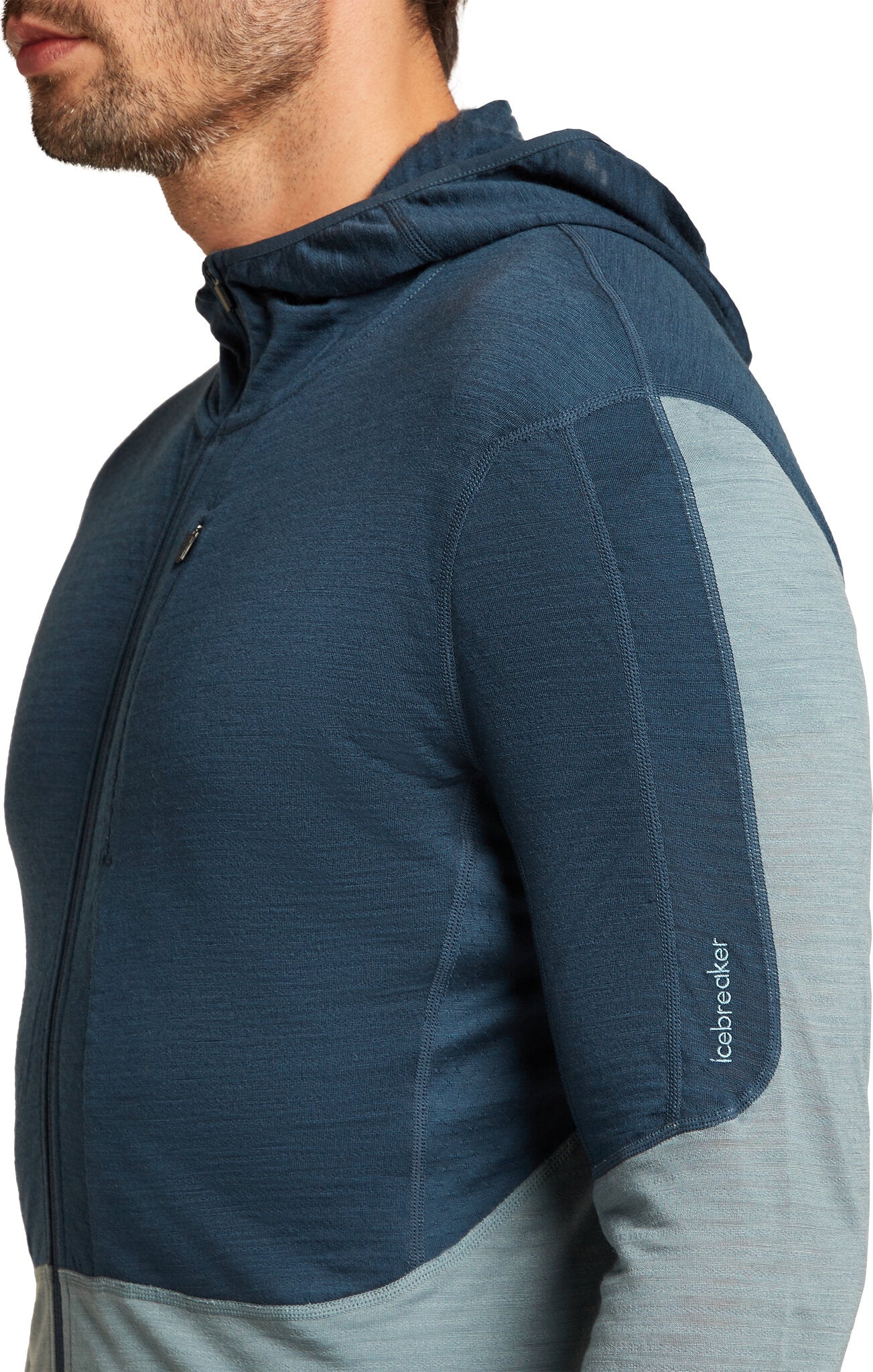 Men's 200 RealFleece Descender Merino Blend Long Sleeve Zip Hoodie - Warm Winter Outdoor Fleece Jacket for Hiking, Camping & Casual Wear