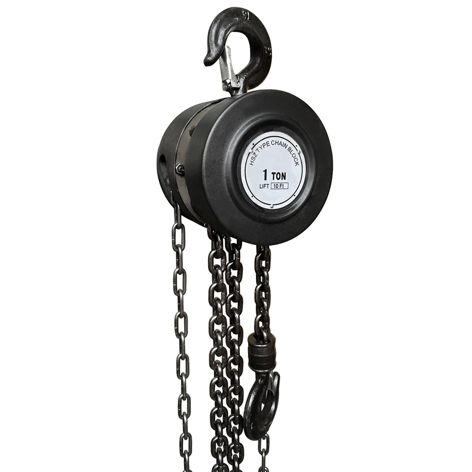 2200 lbs 1 Ton Heavy Duty Hand Chain Hoist - 10ft Chain Fall Lift with Dual Hooks for Workshop, Construction & Material Handling | Perfect for Lifting Equipment, Automotive Repair & Industrial Applications