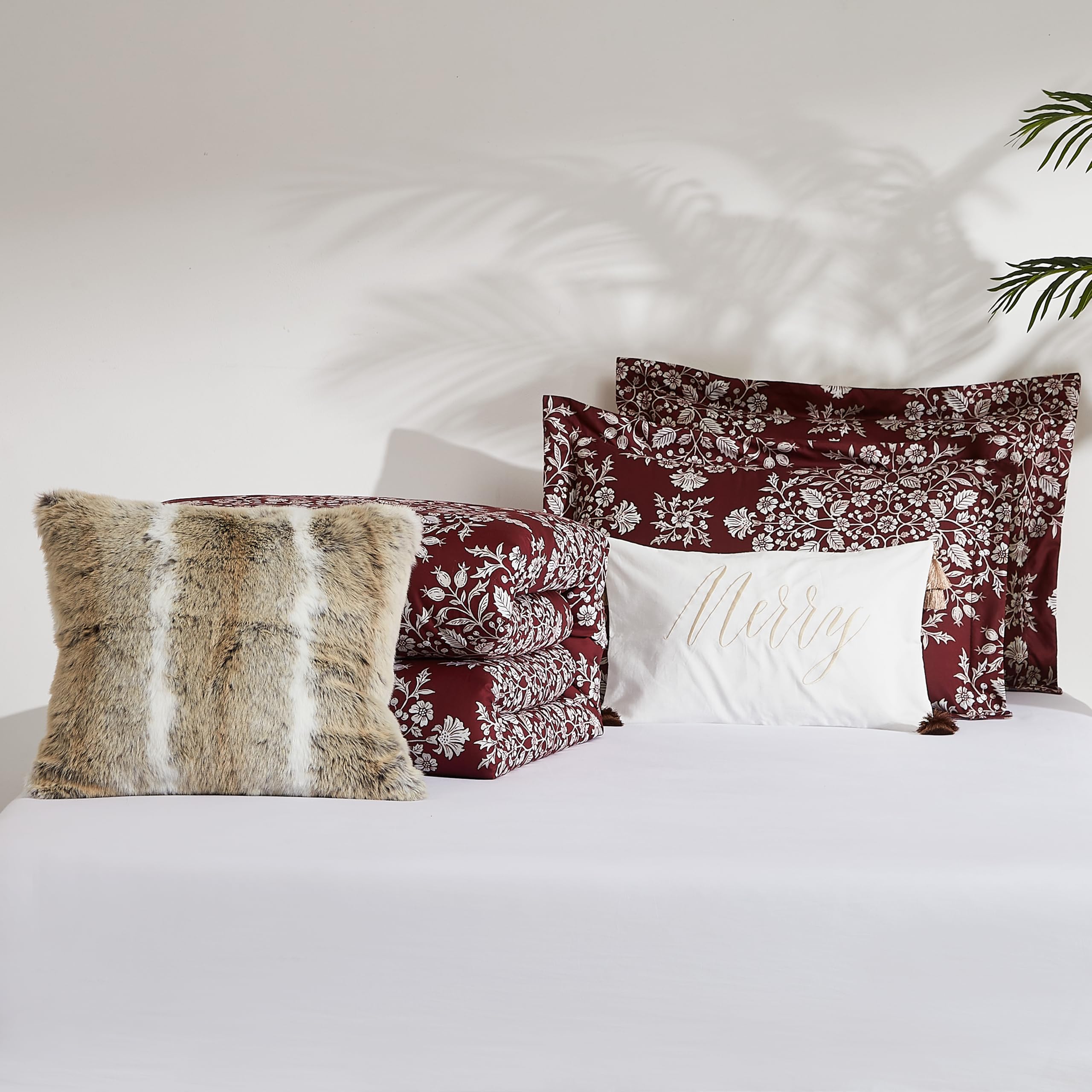 Reversible Christmas Comforter Set - Queen/Full Holiday Bedding for Festive Decor