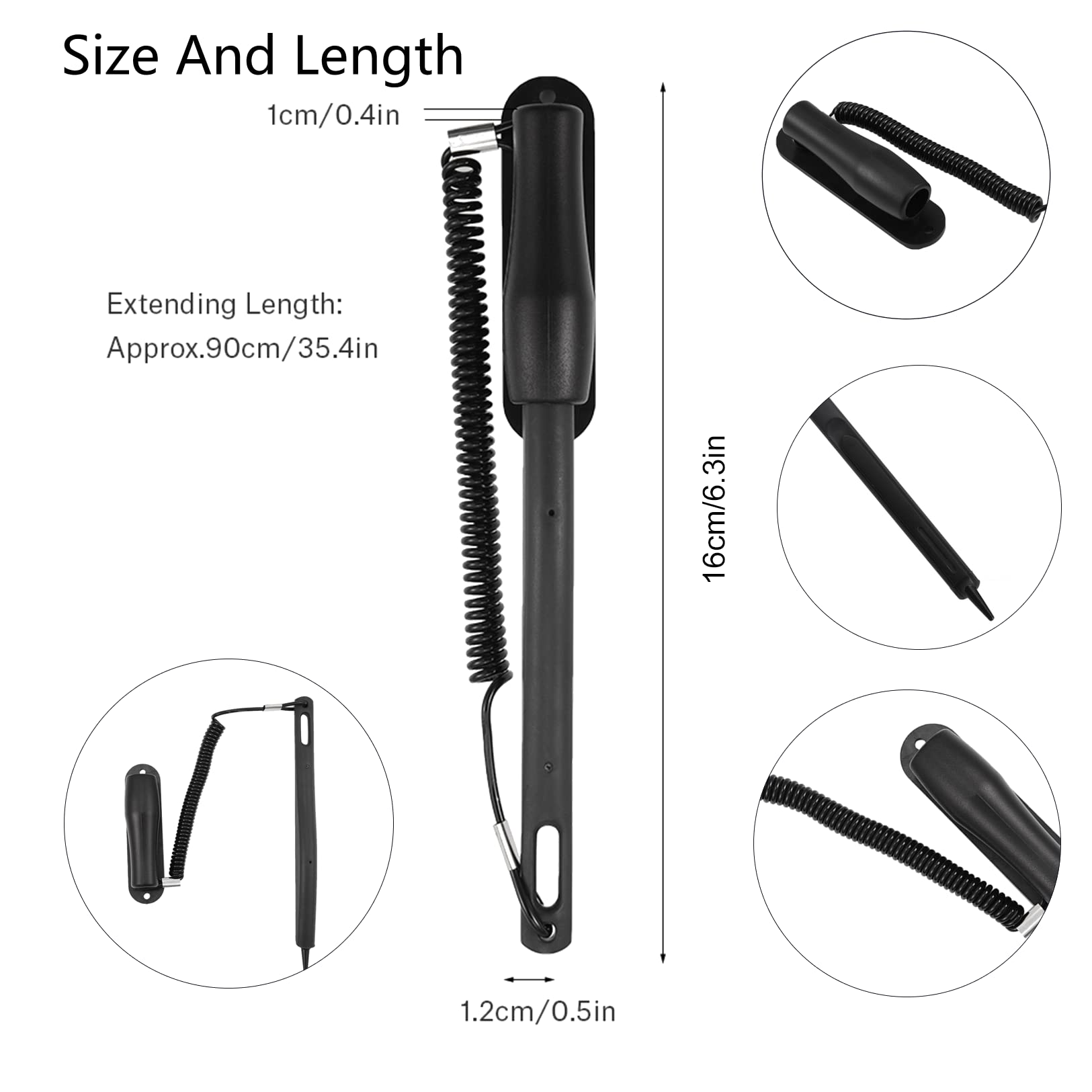 Premium Universal Touch Pen with Spring Rope - Stylus for All Capacitive Touch Screens (iPhone, iPad, Android) - Perfect for Car Navigation, Online Learning & Digital Art