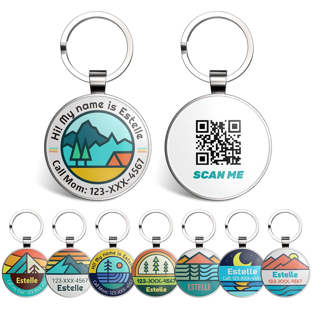 Personalized QR Code Dog Tag - Smart Pet ID Tag with Instant Location Alerts via Email | Custom Engraved Dog Tags for Pets | Perfect for Lost Pet Recovery & Outdoor Adventures