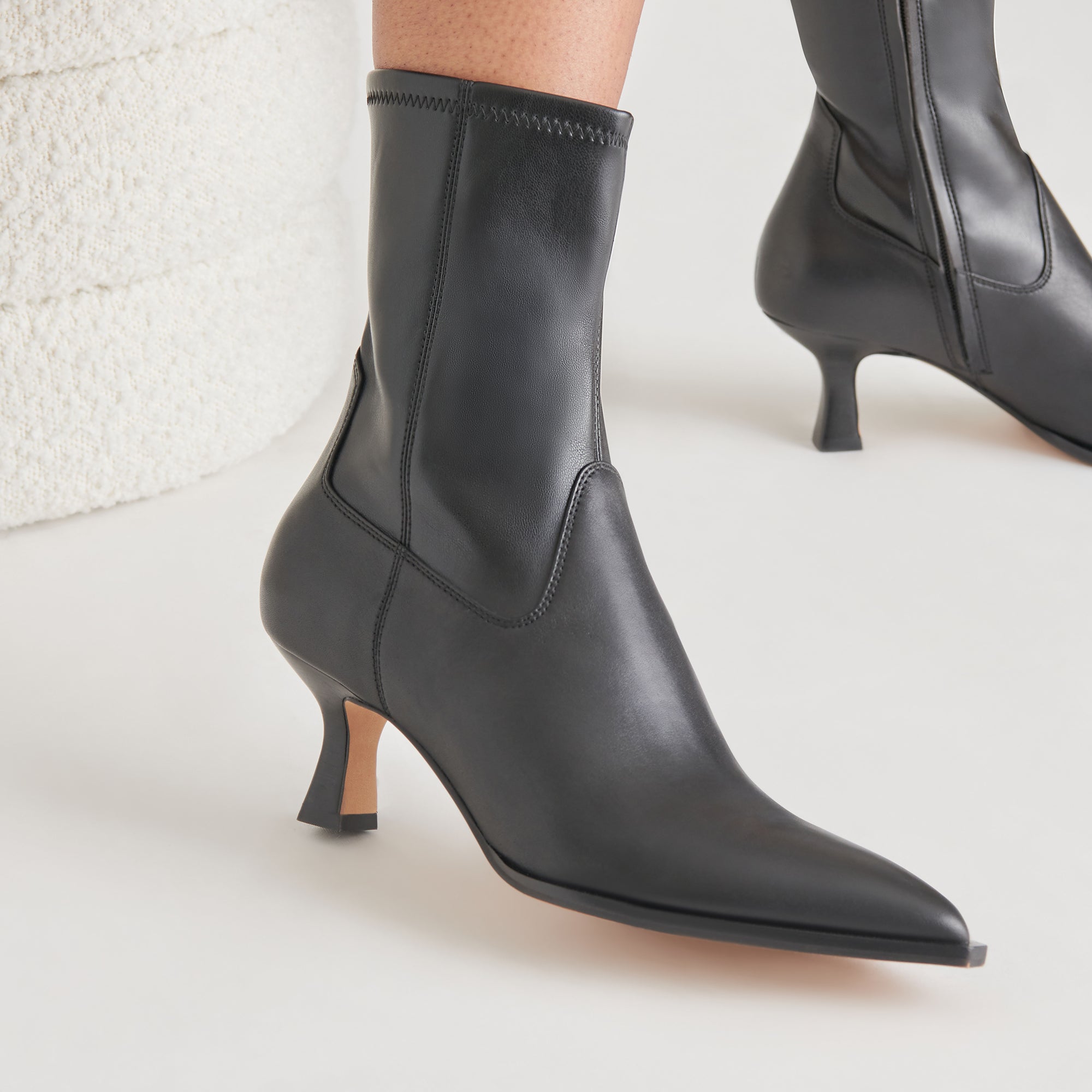 ARYA Black Leather Boots for Women - Stylish & Comfortable Ankle Boots for Casual Wear, Work & Outdoor Activities